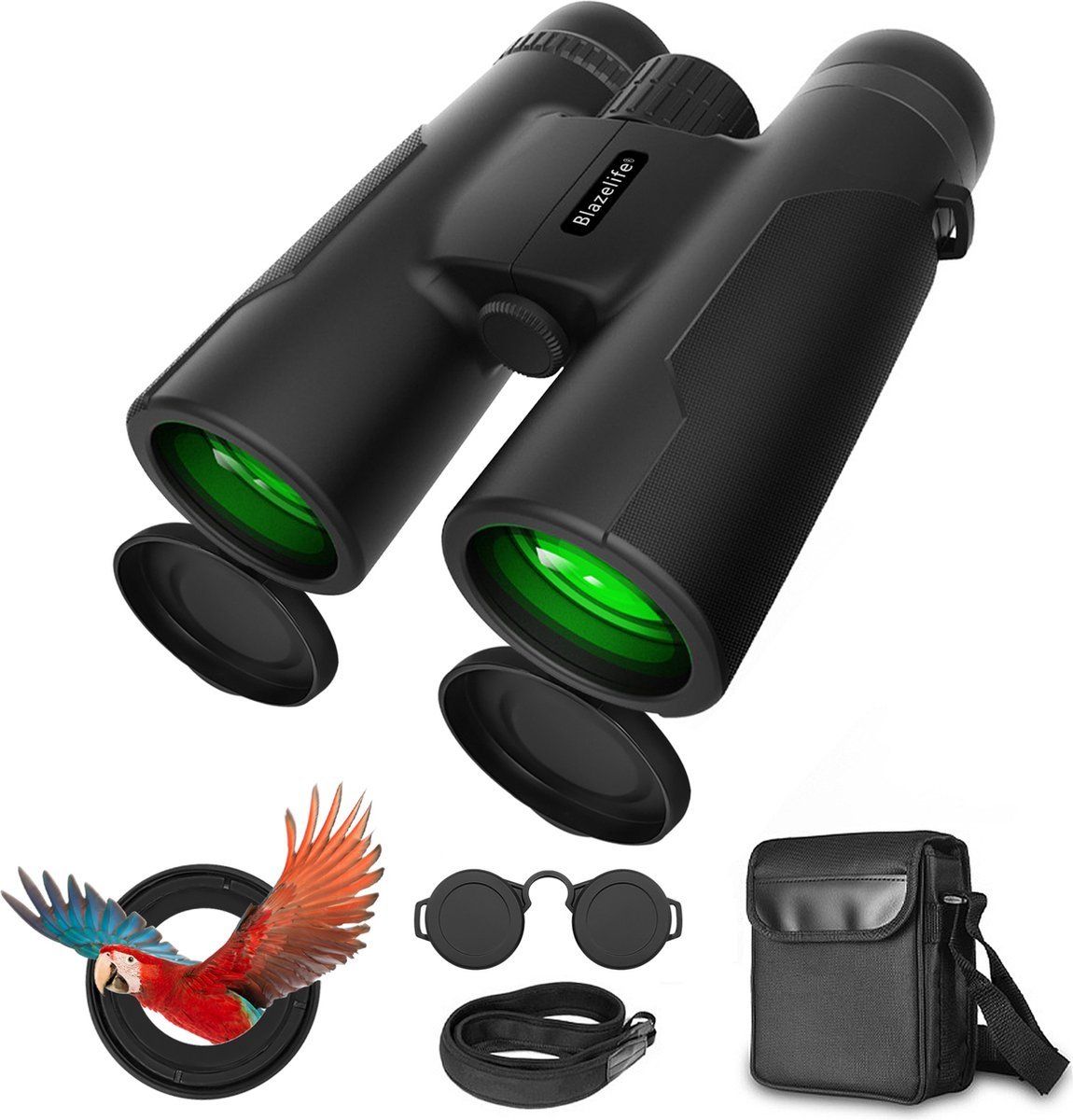 Blazelife Verrekijker - 12x42 - BAK-4 - Zwart