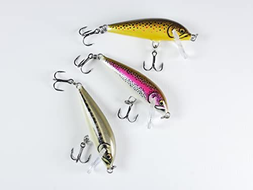 Set 3 Esche Rapala – F3, F5 + CD1 – Per Persico, Trota Arcobaleno E Argento, Nuovo