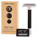 Parker Safety Razor Variant instelbaar dubbelzijdig veiligheidsscheermes en 5 premium messen - (metallic) grafiet