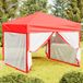 Maison Exclusive - Tente de réception pliable avec parois latérales, rouge, 3x3 mètres