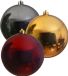 Decoris Kaemingk B.V. Kerstversieringen set van 6x grote kunststof kerstballen goud-zilver-rood 14 cm glans