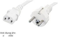 econ connect NKG2WS1 Apparaat (koud) Aansluitkabel 2 m Wit