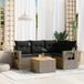 Maison Exclusive - Ensemble de meubles de jardin 5 pièces avec canapé et coussins, gris, en polyrotin