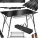 Wan GmbH Table pliante Aluminium - Table de camping pliable - Plateau XXL - Pieds réglables - Résistant aux intempéries - Sac de transport - 120 x 70,5 cm - Noir