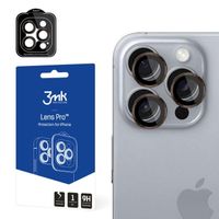 3MK Lens Protection Pro Cameralensbeschermer Apple iPhone 16 Pro Max, iPhone 16 Pro Krasbestendig 9H Transparant Bruin Roze