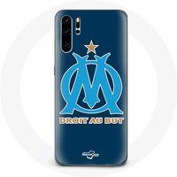 Maniacase Hoesje voor Huawei P30 Olympique de Marseille OM blauw logo