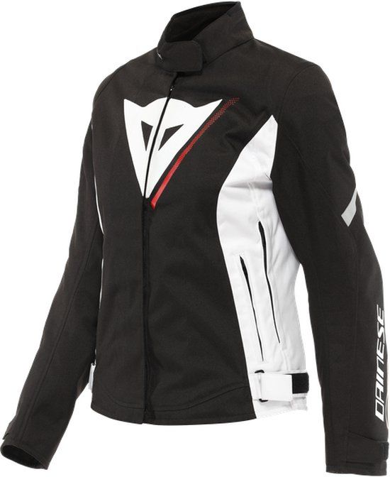 Dainese Veloce Lady D-Dry Jacket - Black/White/Lava Red - Size 48 - Women's