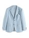 Next - Heren - Muscle-fit linnenrijk MotionFlex colbert met stretch - Regular - Blauw