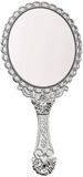 Merkloos / Sans marque Allecto - Vintage Handheld Mirror - Makeup Mirror - Compact Reiskosmetic mirror - Zilver
