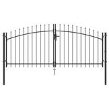 vidaXL Dubbele poort WOERDEN 299,5 x 149,5 cm Staal Gepoedercoat Vergrendelbaar