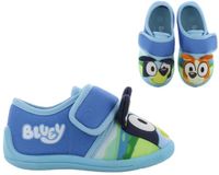 Leomil Bluey - Pantoffels kinderen voor jongens - Bingo en Bluey Sloffen kind met klittenbandsluiting - Schoenen van 2 tot 6 jaar - Maat 24 - Blauw