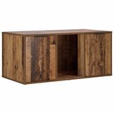 vidaXL Kattenkrat Meubel Oud hout 100 x 49 x 45 cm Bewerkt hout