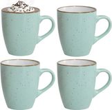 Gerimport Sweets Mokken - 4 stuks - Groen - 350 ml - Keramiek
