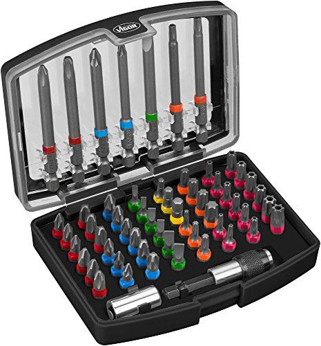 Vigor Bitbox (gangbare profielen en maten, kleur gemarkeerd op profielen, inclusief extra lange bits, 57 afzonderlijke delen) V5020