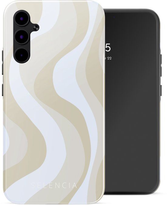 Selencia Hoesje - Geschikt voor Samsung Galaxy A34 (5G) - Backcover - Desert Waves Beige