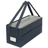 Leitz Stoffen Hot Desking Werktas & Opbergtas, opvouwbare laptoptas & Bureau Organiser voor schrijfwaren & Laptop Accessoires Handgrepen, Fluweelgrijs, 64440089