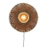 GOOD&amp;MOJO Bali Wandlamp - Bamboe - Bruin - Ø44cm