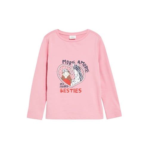 s.Oliver longsleeve met print - roze