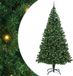 vidaXL Kunstkerstboom Groen 240 cm PVC en Staal en Kunststof