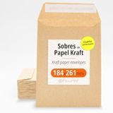 Kraft Ofituria Kraft enveloppen met siliconen band (184 x 261 mm, 200 stuks)