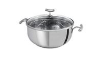 Teka 49004846 kookpan, rond, chip-rood, roestvrij staal, ongecoat, 4,2 l