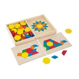 Melissa & Doug Blocks En Plankjes Met Sjablonen, Meerdere Kleuren