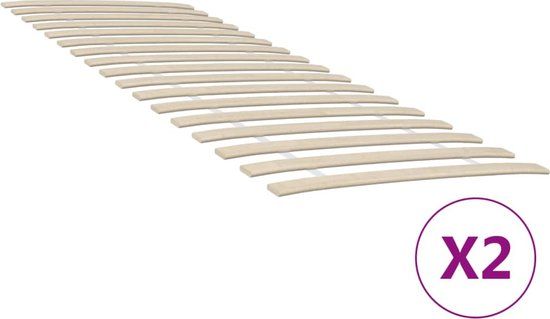 vidaXL Bedlattenvervanging met 34 latten 2 stuks 70x200 cm
