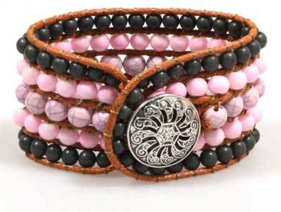 Heaven Eleven - dames armband - Stoere brede kralen armband