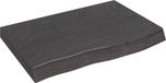 vidaXL Wastafelblad 60x40x(2-6) cm behandeld massief eikenhout donkerbruin