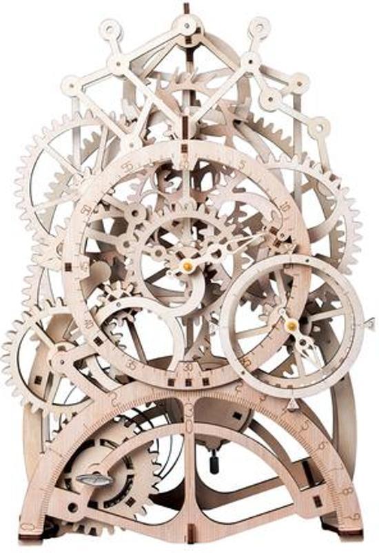 Robotime - DIY Mechanical Gears-Pendulum Clock - Houten Bouwpakket