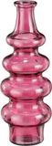 Mica Decorations Bloemenvaas Sira - transparant glas - roze - D14,5 x H40 cm
