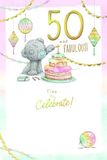 Me To You Tatty Teddy 50e verjaardagskaart 50 en Fabulous - Officiële Collectie 6 x 9