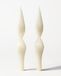 HEMA Bougies De Table XL ⌀4,3 X 27 Cm Torsadées Couleur Naturelle - Lot De 2 (ivoire)