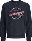 JACK&JONES JJELOGO SWEAT CREW NECK 2 COL SS26 Heren Sweater S Katoen/Polyester Sky Captain