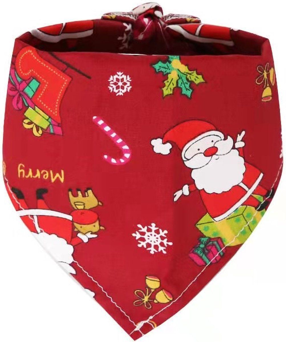 meisterpets set van 2 kerst Hondenbandana - halsdoek voor je huisdier bandana hond honden kat- sjaal XL