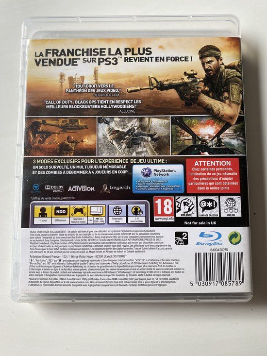 Activision Blizzard Entertainment Activision Call of Duty: Black Ops PlayStation 3