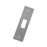NONE Sluiterplaat 165 mm centerafstand met gat voor rolluikknop (zilver)