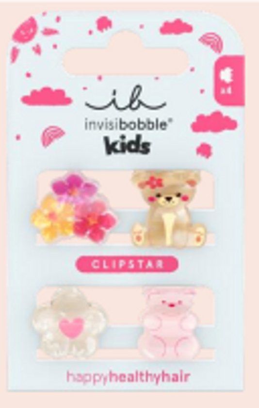 Invisibobble CLIPSTAR KIDS Bearly Bloomed Haarclip Plastic