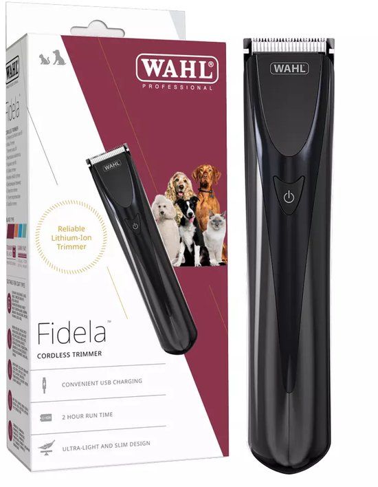 WAHL Fidela Draadloze Trimmer - Hondentondeuse - Zwart