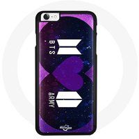 Maniacase Hoesje voor Iphone SE Bangtan Sonyeondan Logo BTS En Logo ARMY I Purple You
