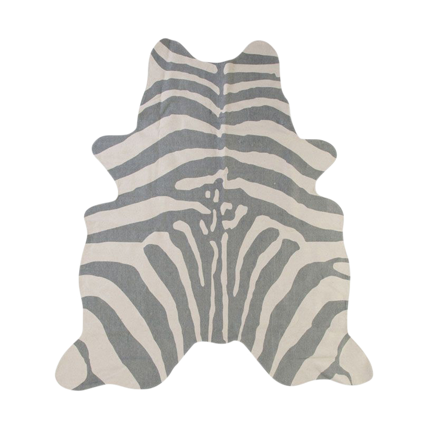 Childhome Zebra Vloerkleed Grijs 145 x 160 cm