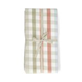 Dille &amp; Kamille Nappe, coton bio GOTS, carreaux multicolores, 145 x 300 cm