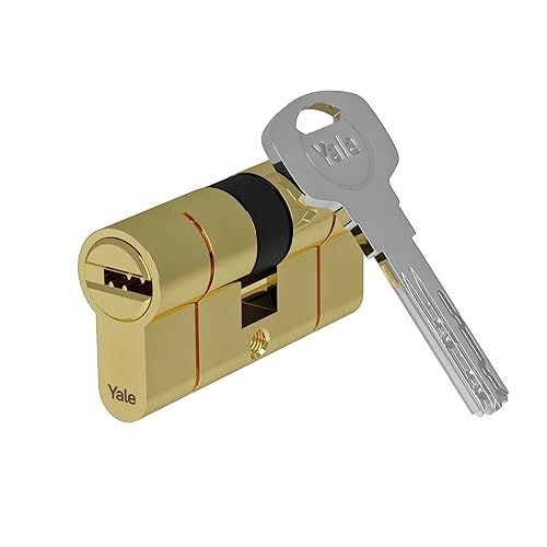 Yale 2100-serie Euro-profielcilinder (gepatenteerd) - dubbel/noodgevallen - 30/45 - messing gepolijst - 1 stuk