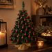 Merkloos / Sans marque Billiet - Vanlaere Mini kerstboom H75 cm - 40x donkerrode kerstballen - 81 takken
