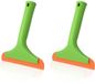 Sans marque 2 pièces raclette de fenêtre en silicone - raclette multifonctionnelle pour fenêtres et voiture - vert clair 19x15 cm