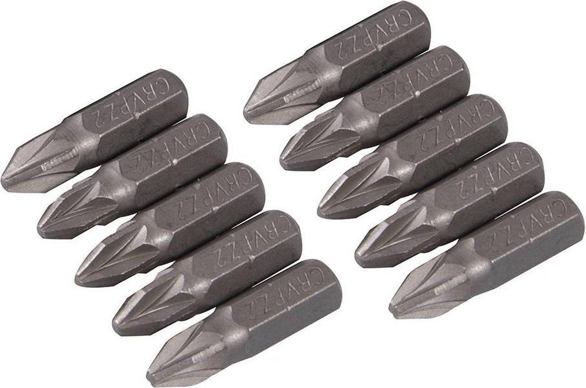 Silverline Schroevendraaier Bits - POZIDRIV - 10 stuks