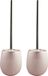 MSV Toiletborstel houder Shanghai - 2x - keramiek - rose goud - 41 x 11 cm
