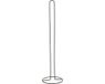 MSV Wc/toiletrolhouder reservoir - kunststof - zwart glans - 50 cm - Voor 5 rollen