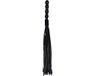 ZADO – 56 cm Lederen Flogger Zweep met Golvend Handvat voor Anaal of Vaginaal Insertie – Zwart
