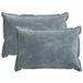 vidaXL - Taie d'oreiller - 2 pièces - Bleu clair - 30 x 50 cm - Satin de coton